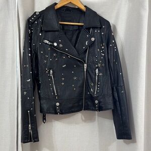 Studded Black Leather Jacket